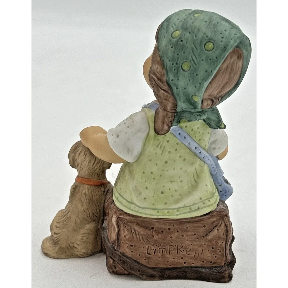 Vintage Goebel Nina & Marco Girl‎ with Dog Figurine 3.5